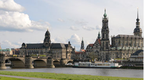 Panoramaaufnahme der Dresdener Altstadt