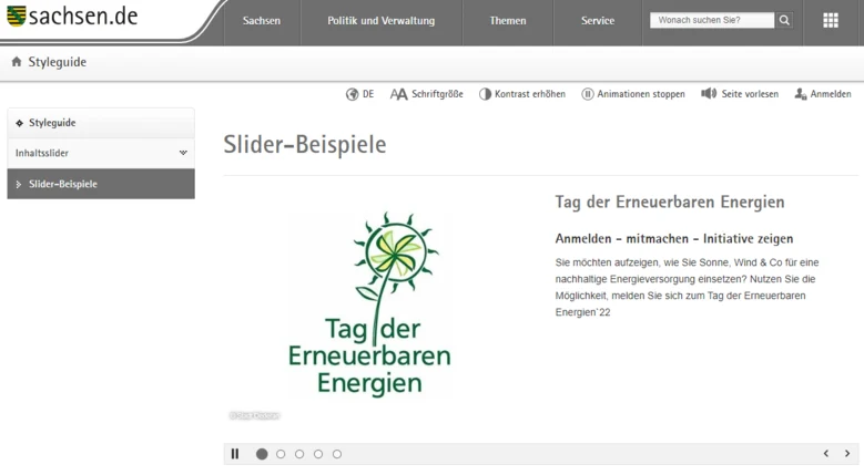 Slider: Text und Bild im 0-4-0-Raster