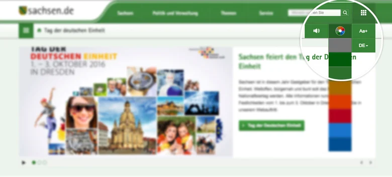 Screenshot: Über das App-Menü kann der Farbraum eingestellt werden