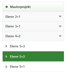 Darstellung Portalnavigation 5 Ebenen